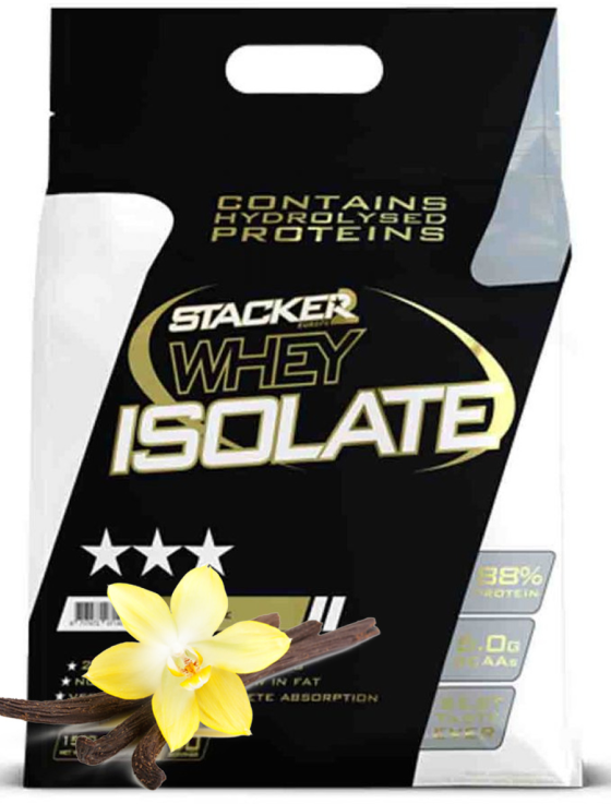 Протеин изолят Whey Isolate с BCAA + глютамин Stacker2 750 гр., ваниль