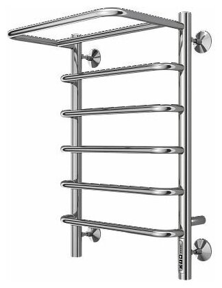 Полотенцесушитель электрический Terminus Полка П6 400х650 мм (quick touch) хром из нержавеющей стали