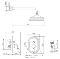 Верхний душ la Torre Zafira 8050 R RE Soff Kit