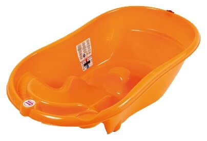 Анатомическая ванночка Baby Ok Onda, оранжевый, 53х26х93 см