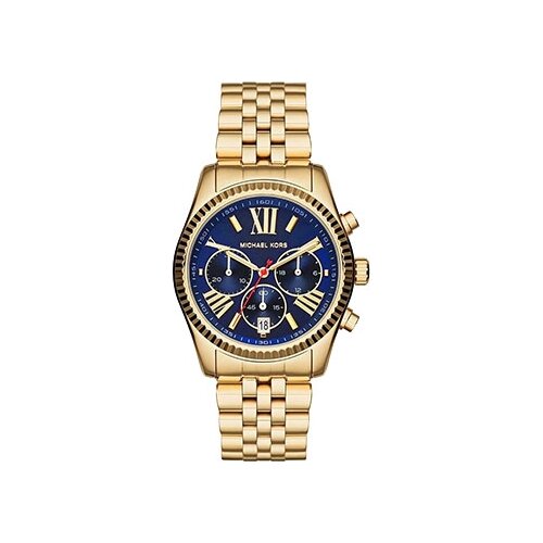 Наручные часы MICHAEL KORS Lexington, золотой, синий наручные часы michael kors наручные часы michael kors lexington mk6473 золотой