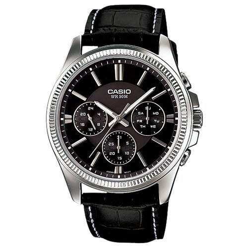 Наручные часы CASIO Collection MTP-1375L-1A, черный, серебряный