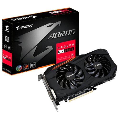 фото Видеокарта GIGABYTE Radeon RX 580 1365MHz PCI-E 3.0 8192MB 8000MHz 256 bit DVI HDMI 3xDisplayPort HDCP Aorus Retail