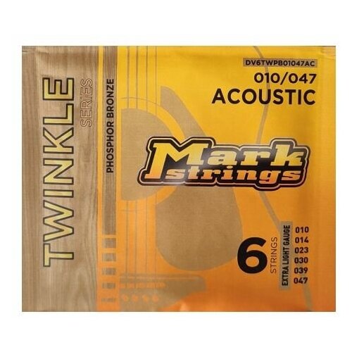 Markbass Twinkle Series DV6TWPB01047AC струны для акустической гитары, 10-47, фосфор/ бронза