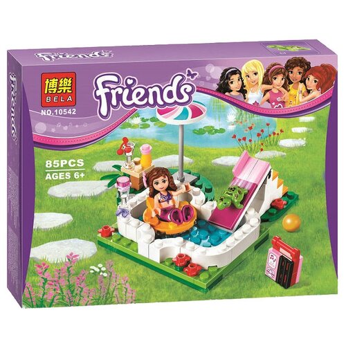 Конструктор Lari (Bela) Friends 10542 Маленький бассейн Оливии, 85 дет. конструктор lari bela friends 10126 столик оливии 28 дет