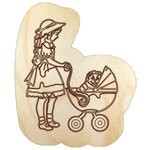 Рамка-вкладыш Полноцвет Девочка с коляской (12391) - изображение