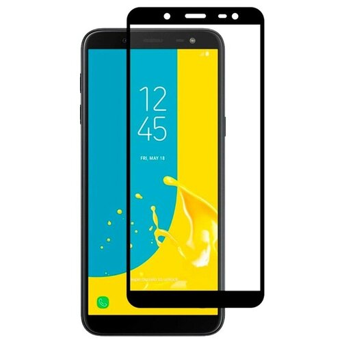 Защитное стекло на Samsung J600, Galaxy J6 (2018) 9D, черный