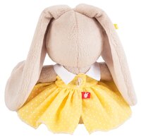 Мягкая игрушка Зайка Ми в жёлтом платье в горошек 15 см