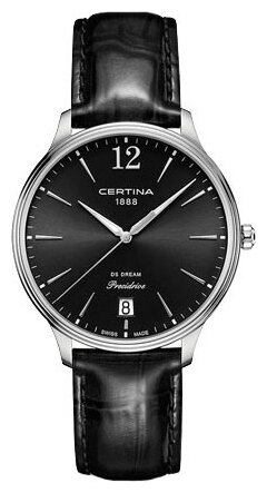 Наручные часы Certina, серебряный, черный
