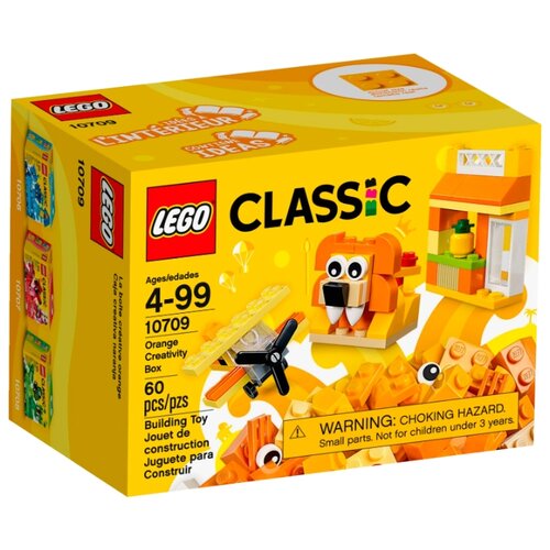 Конструктор LEGO Classic 10709 Оранжевый набор для творчества, 60 дет. lego 10694 classic набор для творчества пастельные цвета