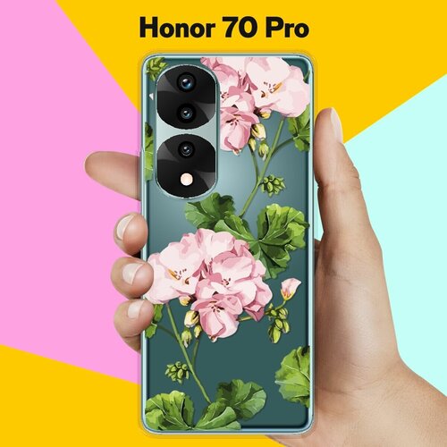 Силиконовый чехол на Honor 70 Pro Пионы / для Хонор 70 Про силиконовый чехол нежные пионы на honor 70 хонор 70