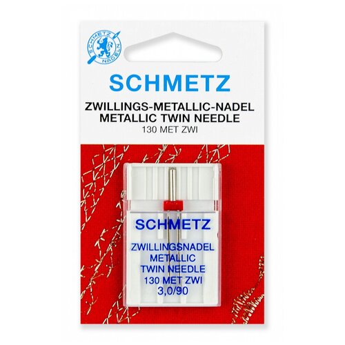 Иглы для металлизированных нитей Schmetz 130 MET ZWI №90/3,0, уп.1 игла