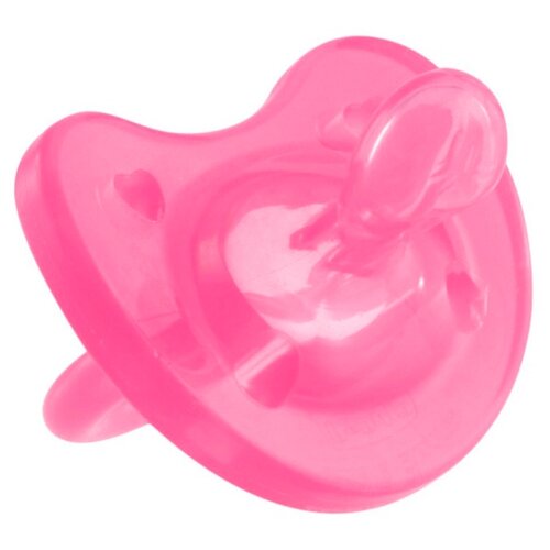 фото Пустышка силиконовая ортодонтическая Chicco Physio Soft 12+ (1 шт) розовый