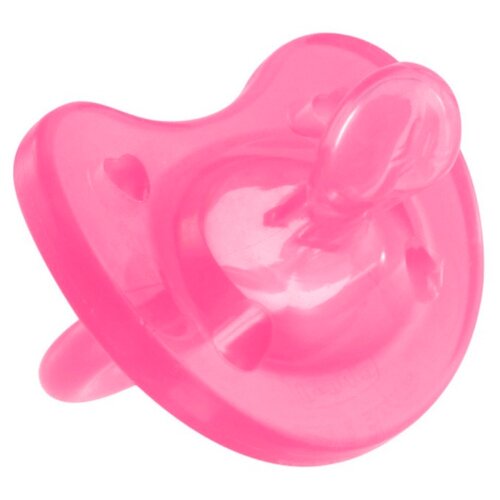 фото Пустышка силиконовая ортодонтическая Chicco Physio Soft 12+ (1 шт) розовый