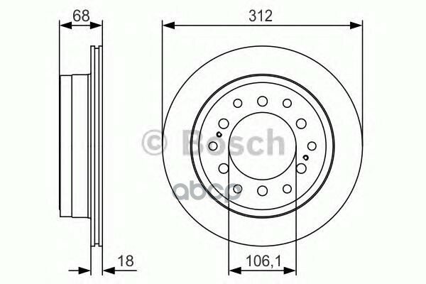 Тормозной диск Bosch - фото №2