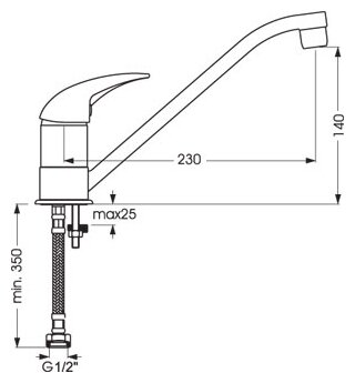 Смеситель Vidima Орион BA006AA для кухонной мойки идеи ванных комнат цена