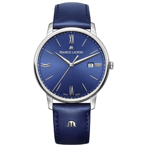 фото Наручные часы maurice lacroix el1118-ss001-410-1, серебряный, синий