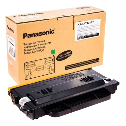 Картридж Panasonic KX-FAT421A7, 2000 стр, черный картридж panasonic kx fat430a7 для panasonic kx mb2230 2270 2510 2540 черный