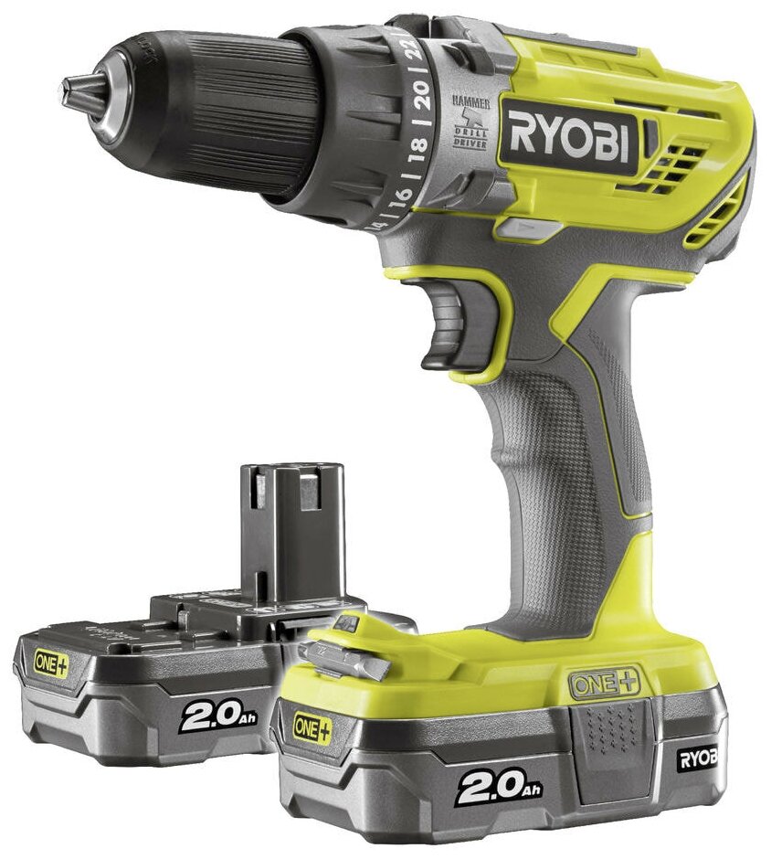 Дрель-шуруповерт ударная аккумуляторная Ryobi R18PD3-220S