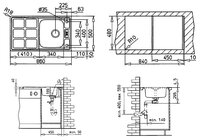 Врезная кухонная мойка 86 см TEKA Cuadro 45 B нержавеющая сталь