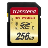 SD 256GB Transcend SDXC Class 10 UHS-I U3, V30, TLC, Silver TS256GSDC300S