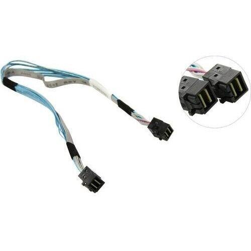 Mini SAS HD кабель Supermicro CBL-SAST-0568 12g internal mini sas hd sff 8643 to sff 8643 cable with sideband 100 ohm 0 8 m 2 6ft 2 pack