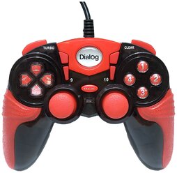 Геймпад Dialog Action GP-A15 Black-Red, вибрация, 12 кнопок, USB .