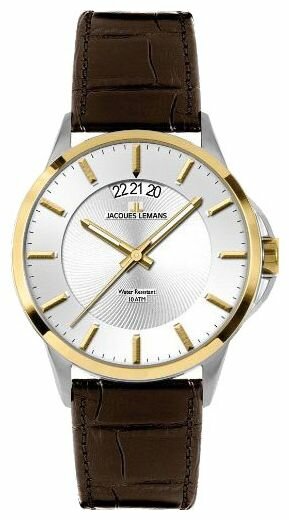 Наручные часы JACQUES LEMANS Classic, коричневый, серый