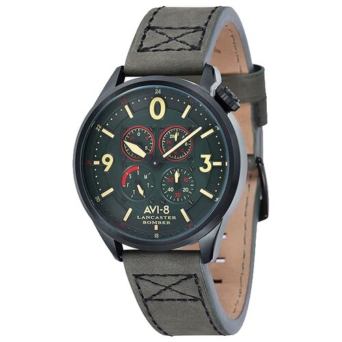 наручные часы avi 8 av 4089 03 черный Наручные часы AVI-8 Lancaster Bomber, зеленый