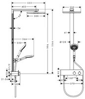 Душевая стойка Hansgrohe Raindance E 300 1jet Showerpipe 350 ST 27361000