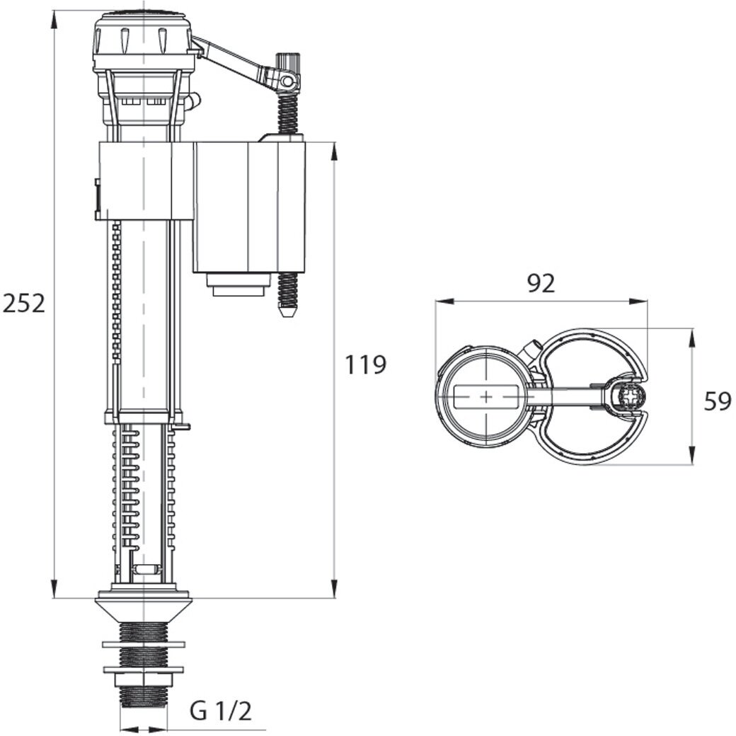 Клапан впускной IDDIS Optima Home F012400-0007, нижний подвод