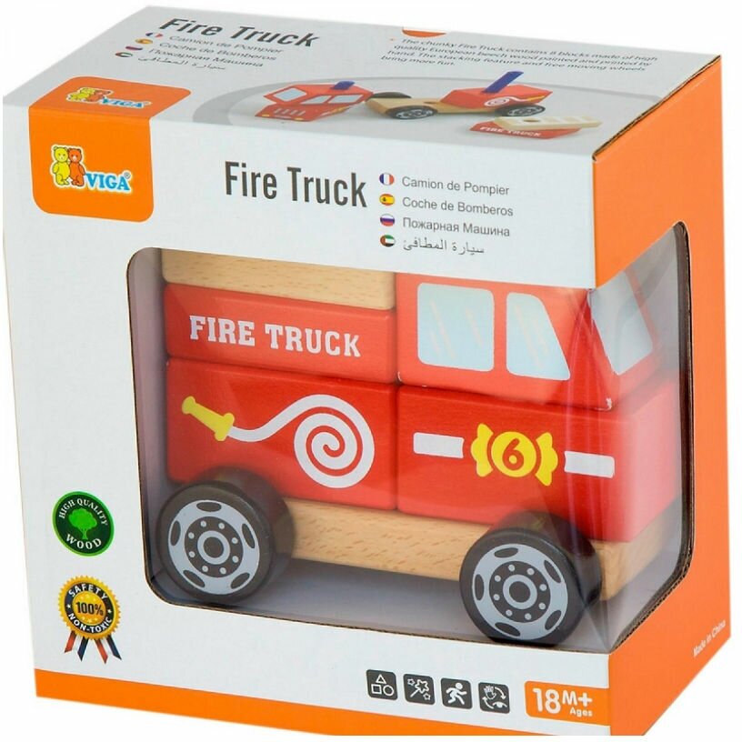 Игрушка Viga Toys Пожарная машина (50203) - фото №4