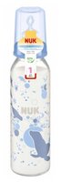 NUK Classic бутылочка стеклянная с соской из силикона, 230 мл с рождения, синий