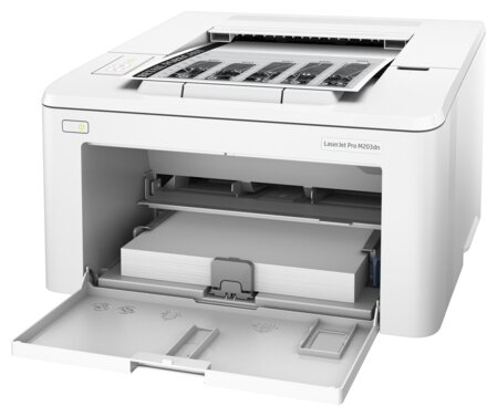 Принтер HP LaserJet Pro M203dn лазерный, цвет: белый [g3q46a] - фото №7