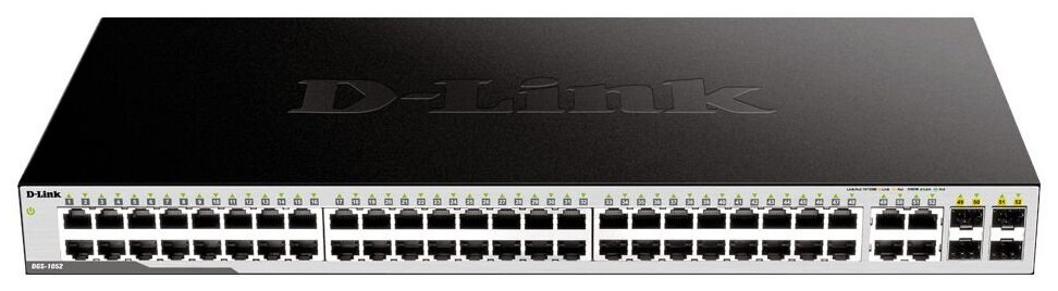 Коммутатор D-Link DGS-1052/A 48x1Гбит/с 4xКомбо(1000BASE-T/SFP) неуправляемый