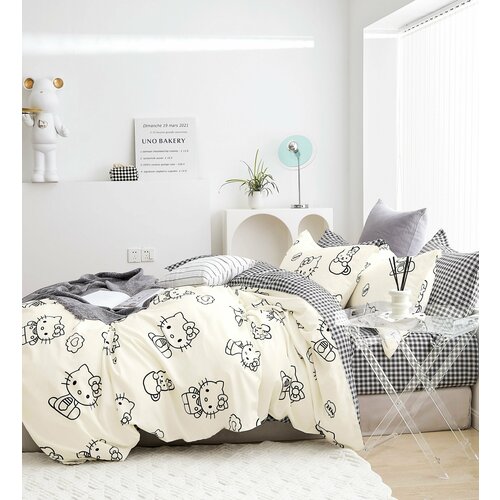 Комплект постельного белья евро сатин твил 100 хлопок 4 наволочки 6990₽