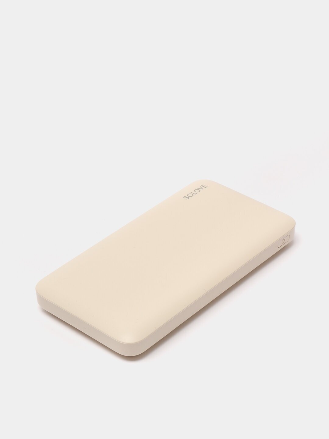 Внешний аккумулятор Solove Power Bank 10000mAh Type-C с 2xUSB выходом, кожаный чехол (001M+ Beige), бежевый