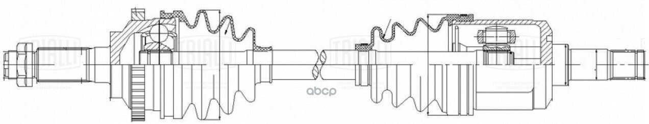 Привод Для А/М Spectra (04-) 1.6I At (Перед. Лев.) (Ar 0805) Trialli арт. AR0805