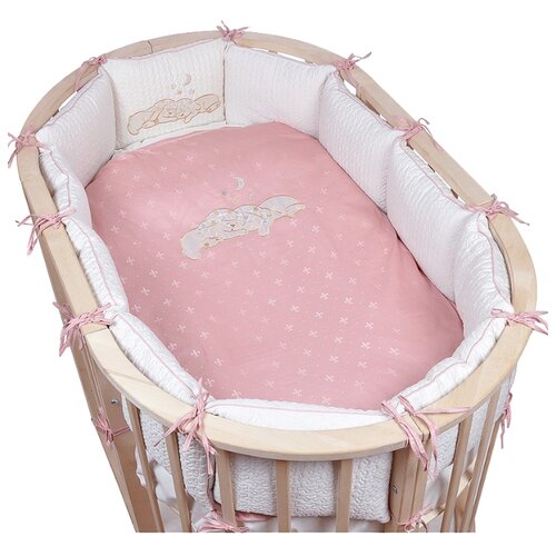 фото Pituso комплект для овальной кроватки Звездочка (6 предметов) розовый