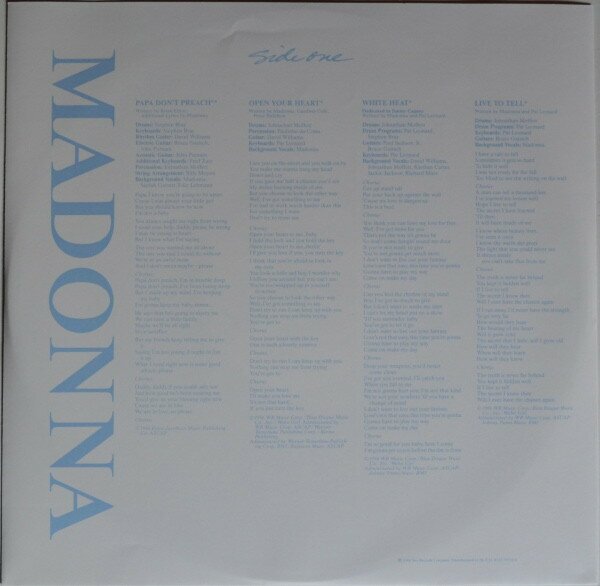 Madonna Madonna - True Blue Warner Music - фото №7