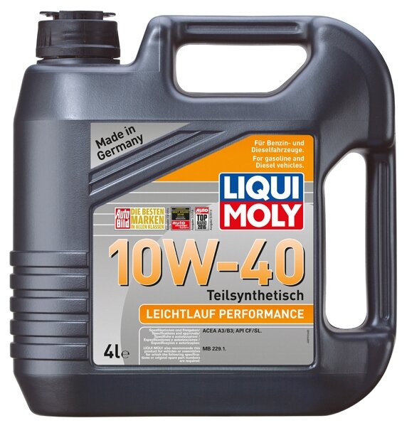 Моторное масло Liqui Moly Leichtlauf Performance 10W-40 полусинтетическое 4 л