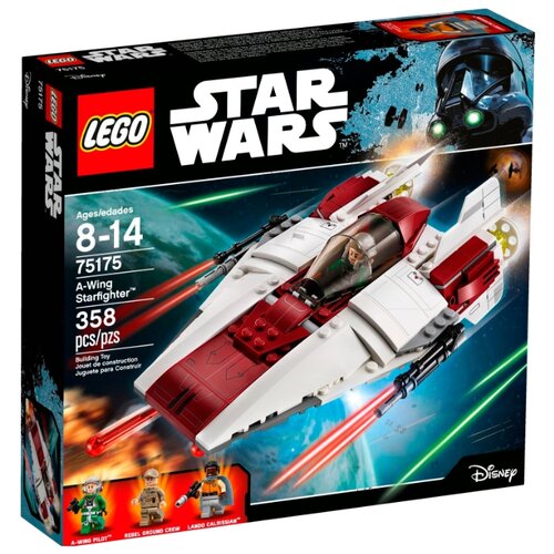 конструктор lego 75355 звёздный истребитель x wing LEGO Star Wars 75175 A-крылый истребитель, 358 дет.