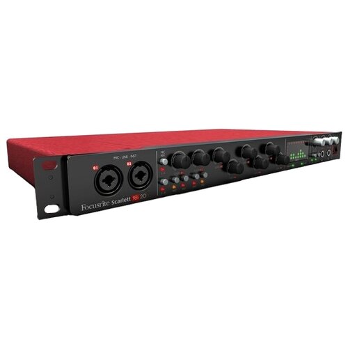 FOCUSRITE Scarlett 18i20 USB аудио интерфейс 18 входов/20 выходов USB 2.0, 8 Mic предусилителей, совместим с Mac, PC и iPad.