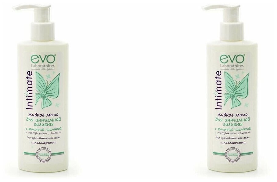 EVO Жидкое мыло для интимной гигиены для чувствительной кожи, 200 мл, 2 штуки