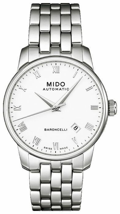 Наручные часы Mido Baroncelli, серебряный, белый