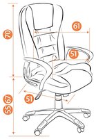 Компьютерное кресло TetChair Барон , обивка: искусственная кожа , цвет: бежевый