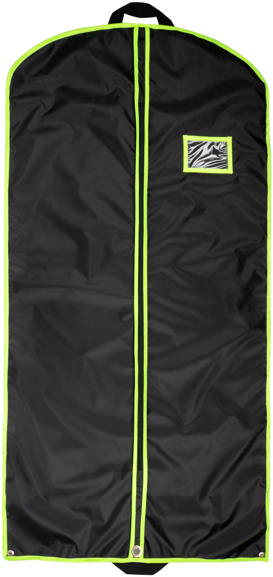 Чехол для одежды, GolD, 170х60, на молнии, с ручкой, оксфорд, черный, зеленый