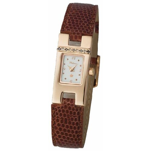 фото Наручные часы platinor женские, кварцевые, корпус золото, 585 проба, бриллиант
