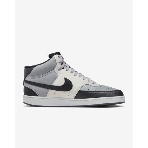 фото Кеды nike m court vision mid next nature, полнота f (eu)/ на среднюю стопу, размер 9.5 us, light smoke grey/sail/black