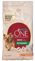 Корм для собак Purina ONE (1.5 кг) 6 шт. МИНИ Активная Курица с рисом